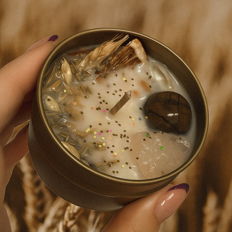 "Lammas" Kristall Ritualkerze