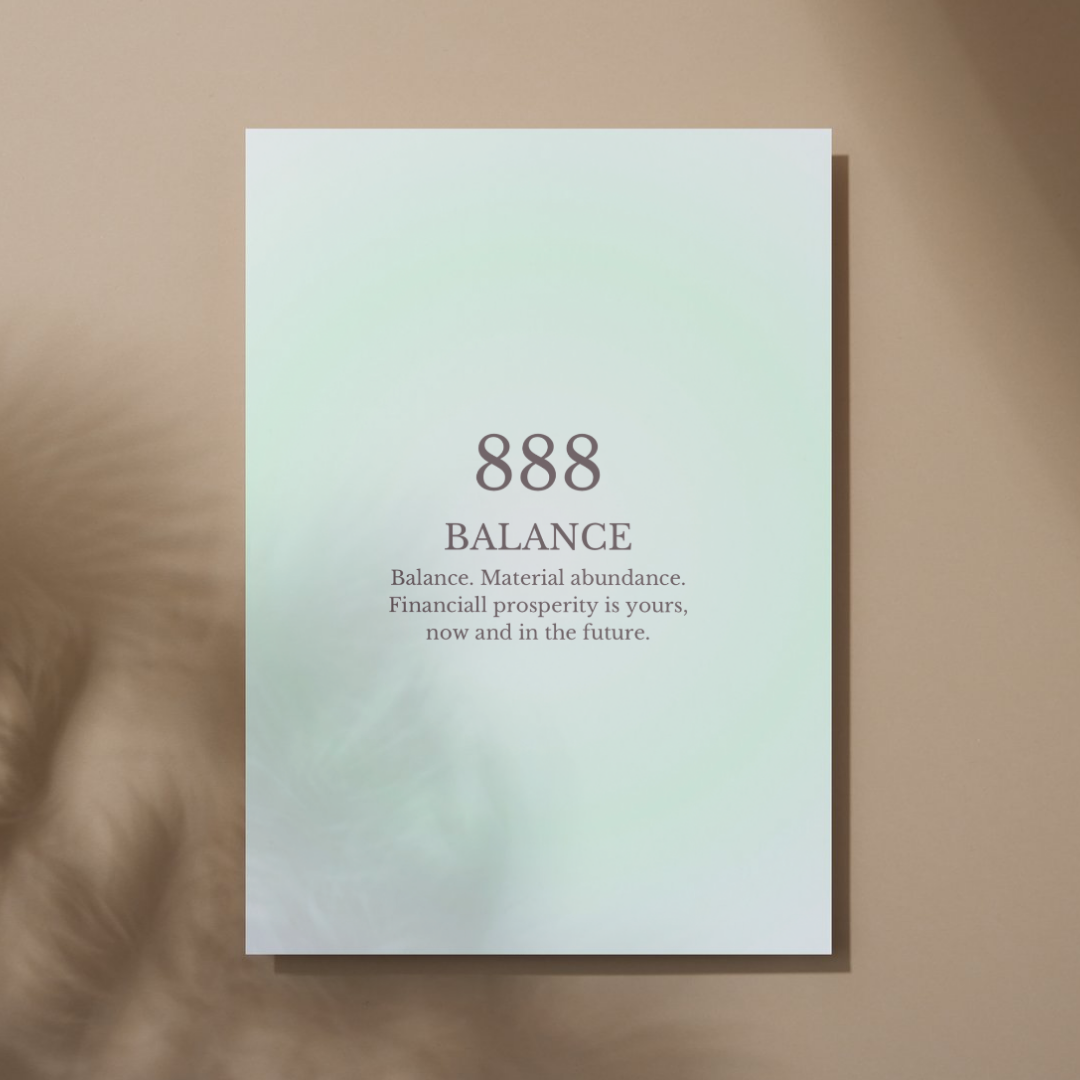 "888" DIGITALER Kunstdruck