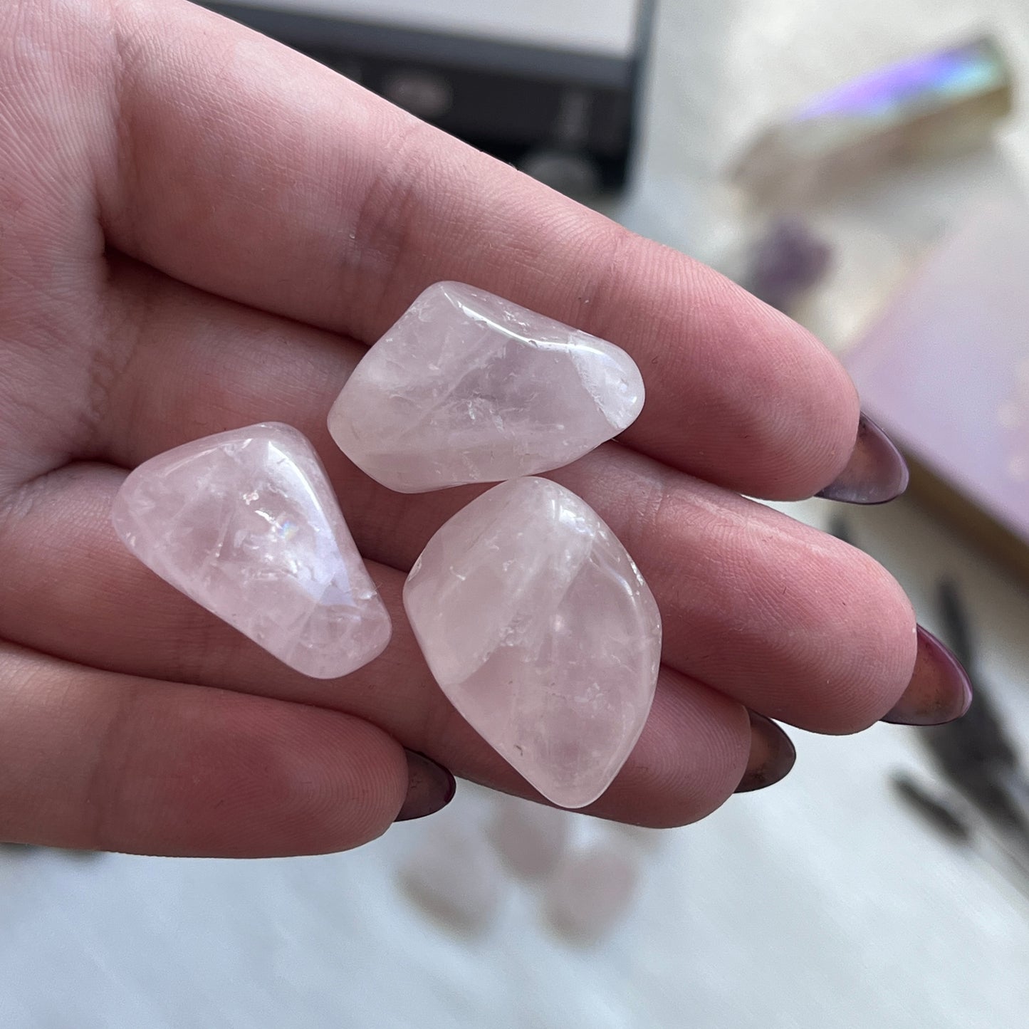 "Rosenquarz" Trommelstein Mini