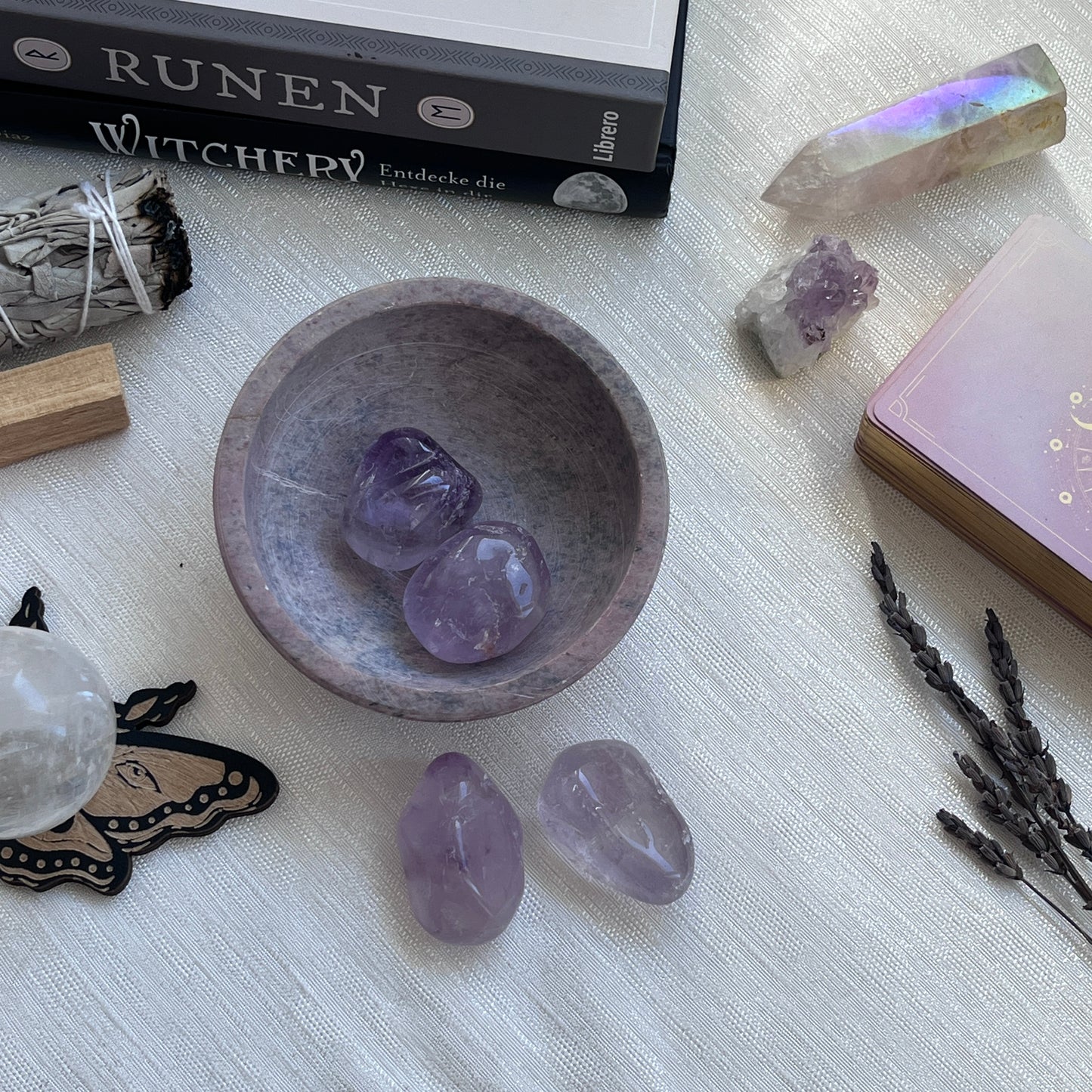 "Amethyst" Trommelstein Groß