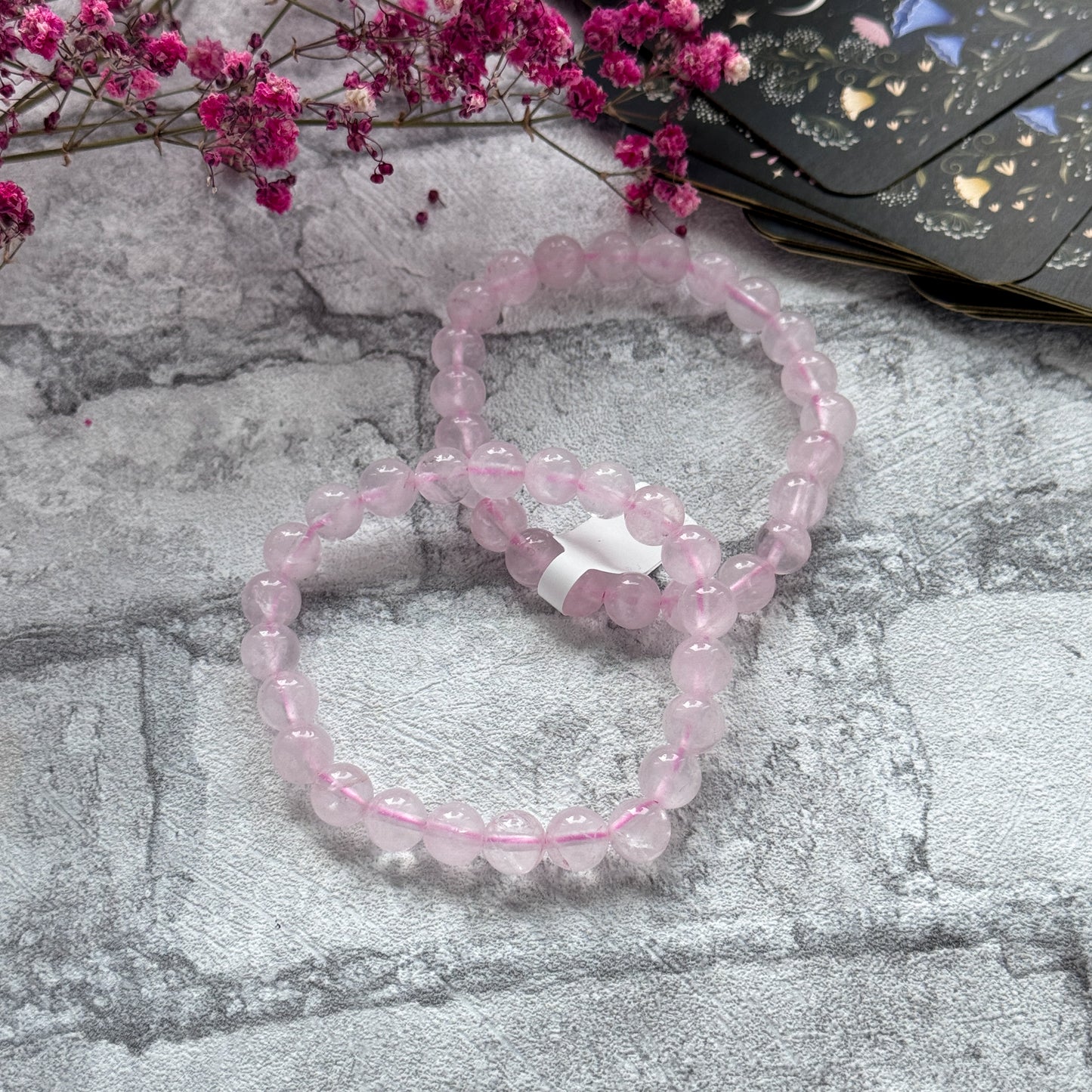 Rosenquarz 0,6cm Perlenarmband
