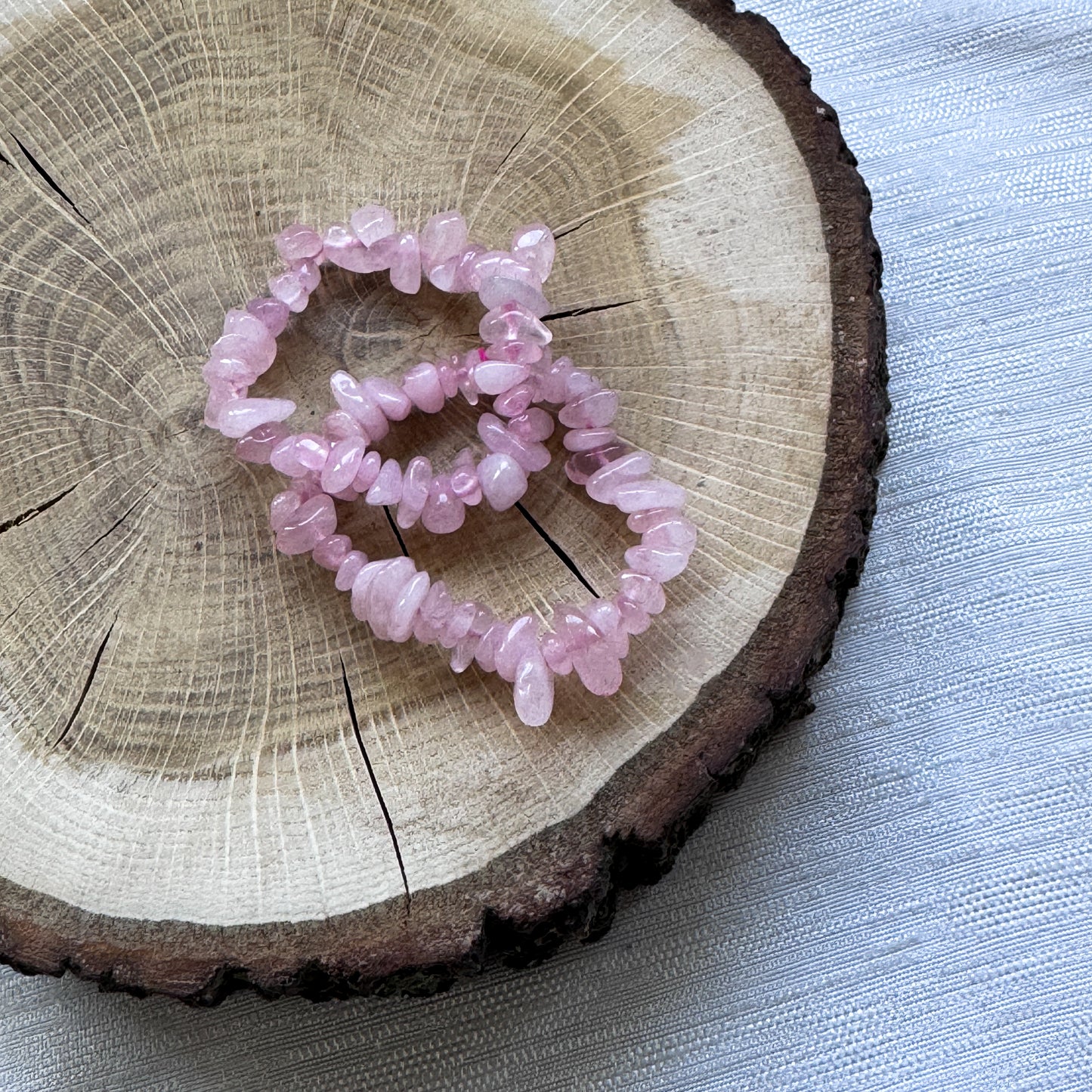 Rosenquarz Kinder Splitterarmband