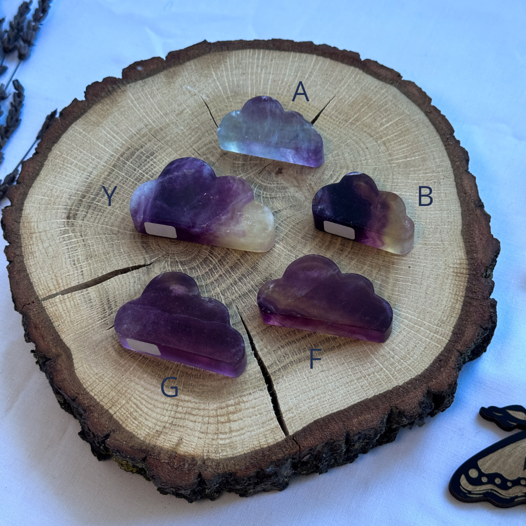 Regenbogen Flourit Wolken Carving