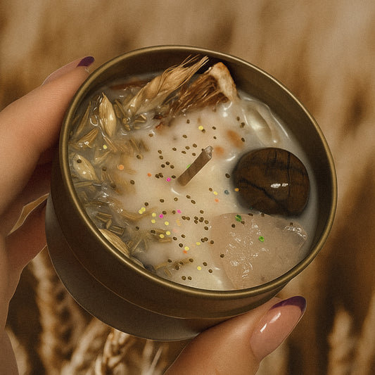 "Lammas" Kristall Ritualkerze