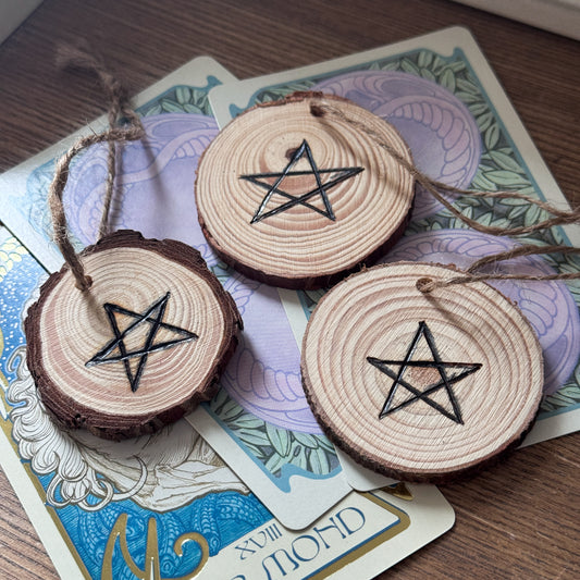 Pentagramm Holz-Talisman
