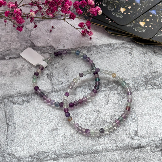 Regenbogen Fluorit Perlenarmband