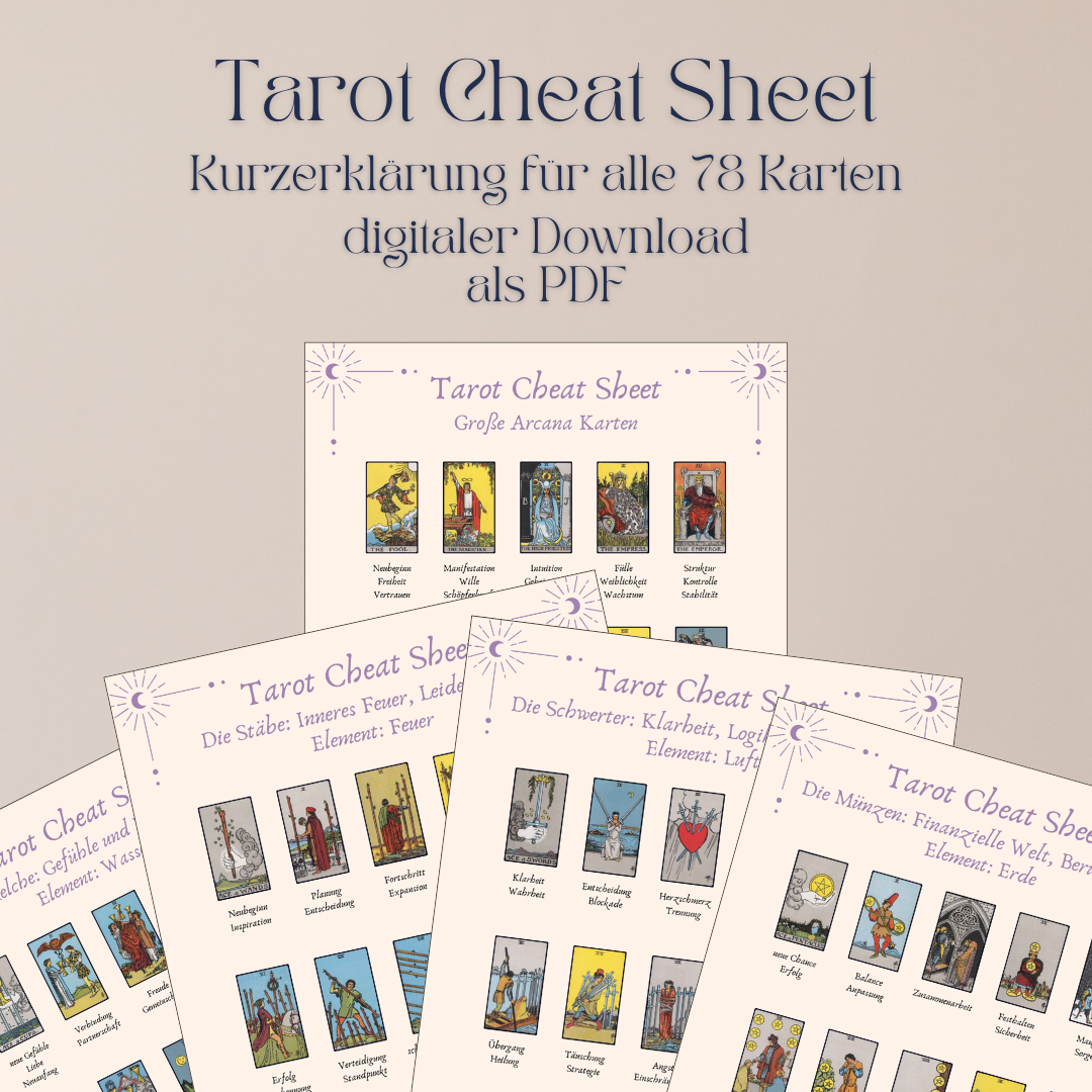 Tarot Cheat Sheet - digitaler Download