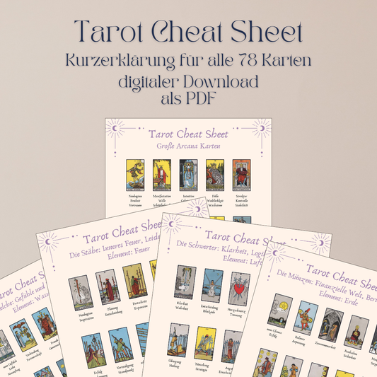 Tarot Cheat Sheet - digitaler Download